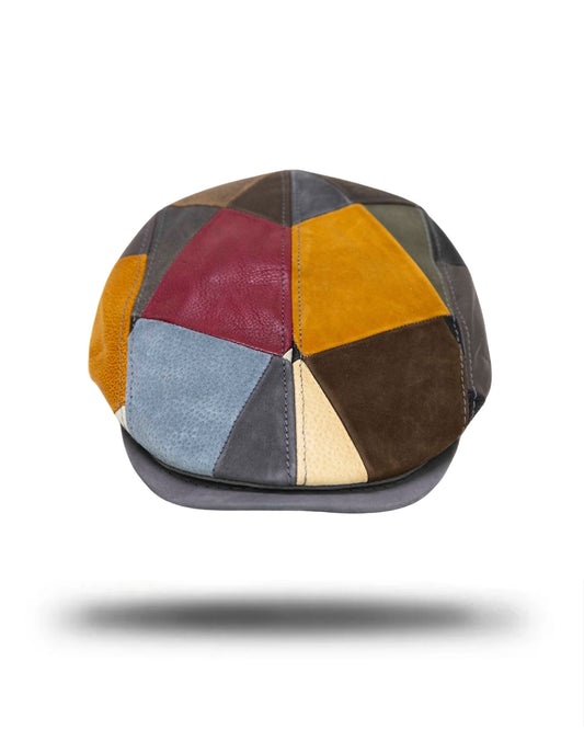 Patch Leather Flat Cap-IT204