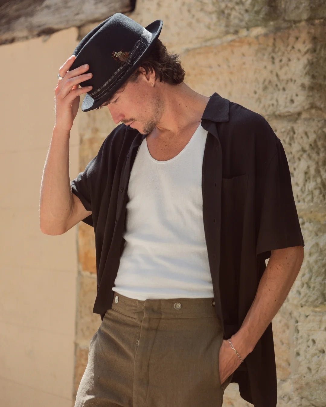 Pork Pie Trilby Hat-SF368