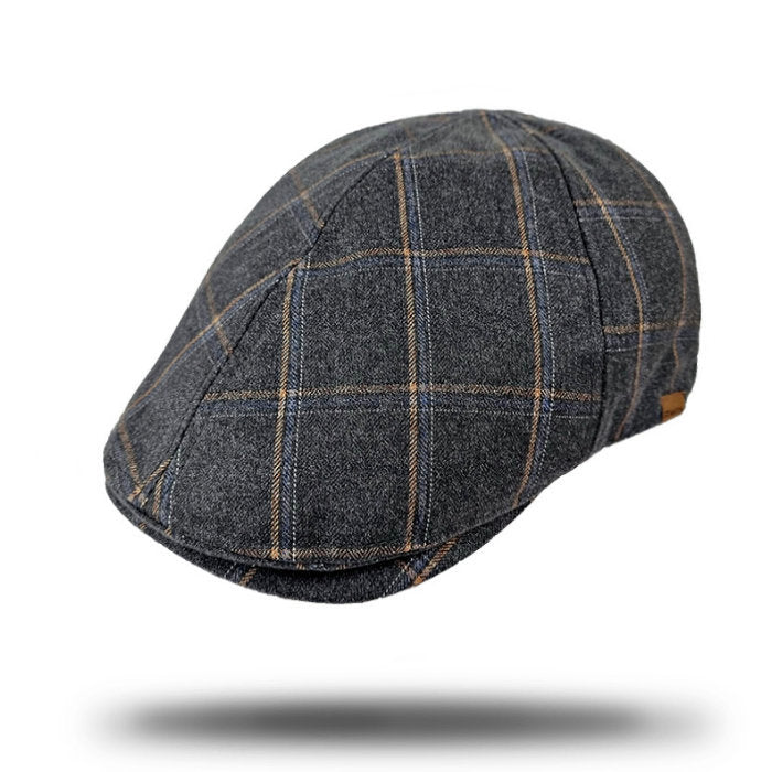 Check Pattern Flat Cap-SY121