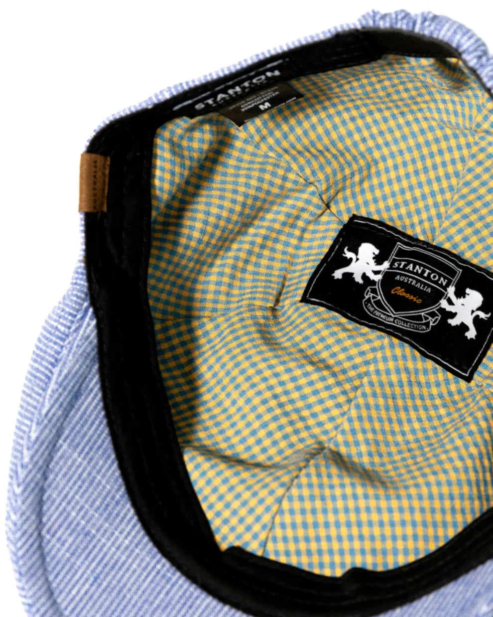 Pinstripe Cotton Blend Flat Cap-SY335