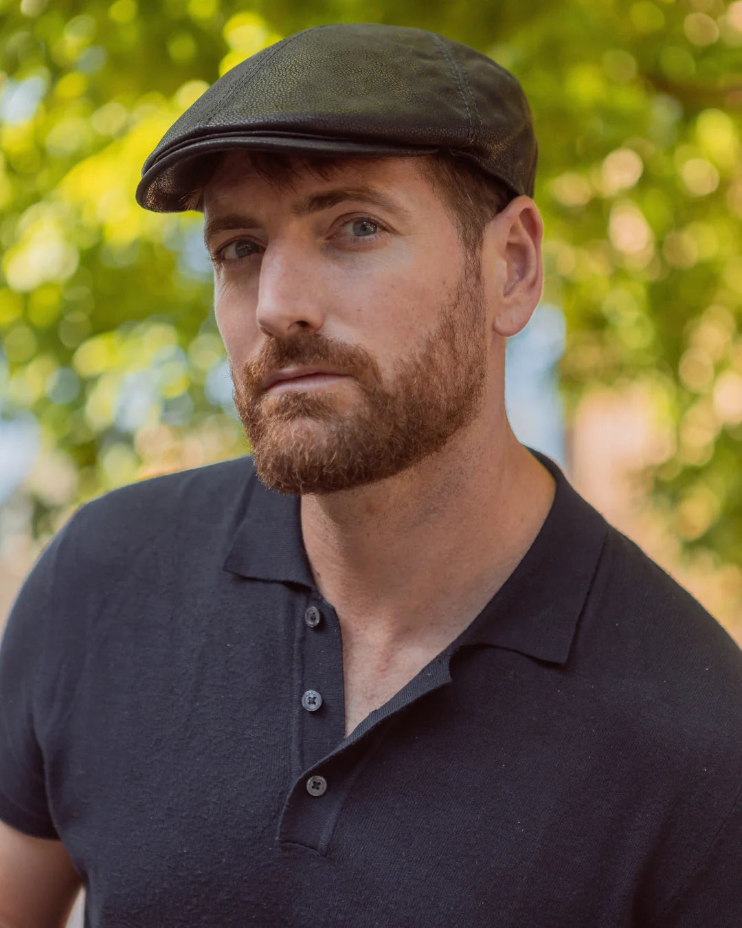 Nappa Leather Flat Cap-IT203