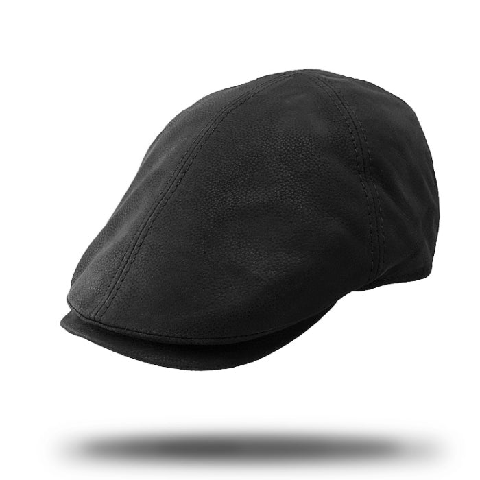 Italian Nappa Leather Flat Cap-IT203