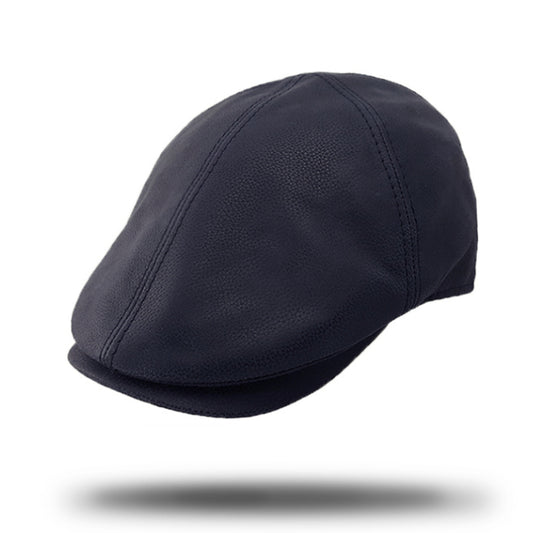 Italian Nappa Leather Flat Cap-IT203