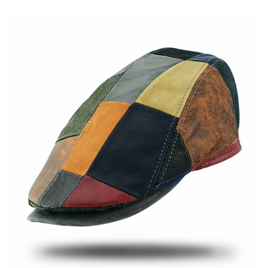 Italian Leather Flat Cap-IT204