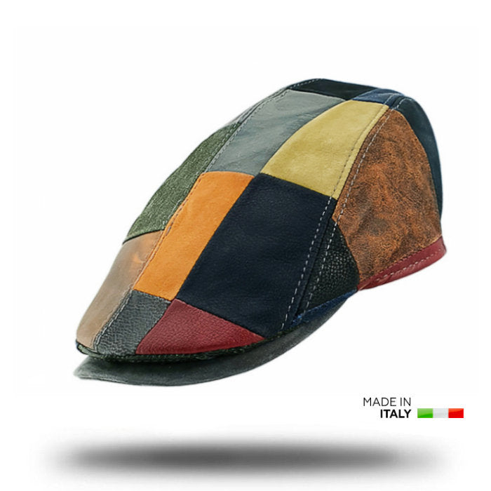 Italian Leather Flat Cap-IT204