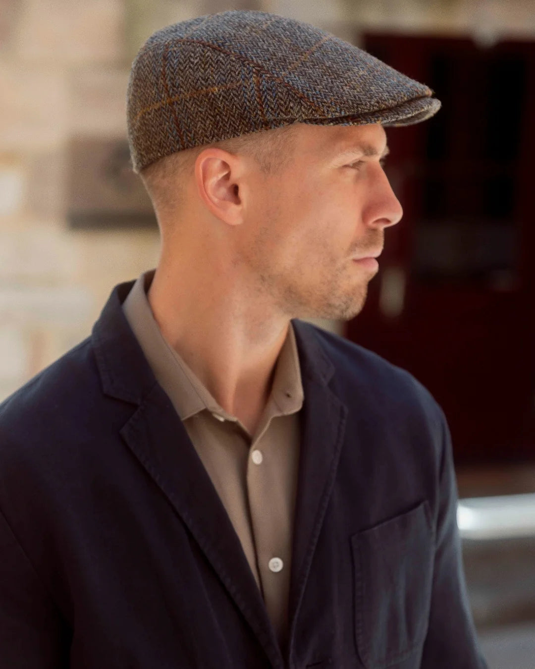 Harris Tweed Flat Cap-IT210