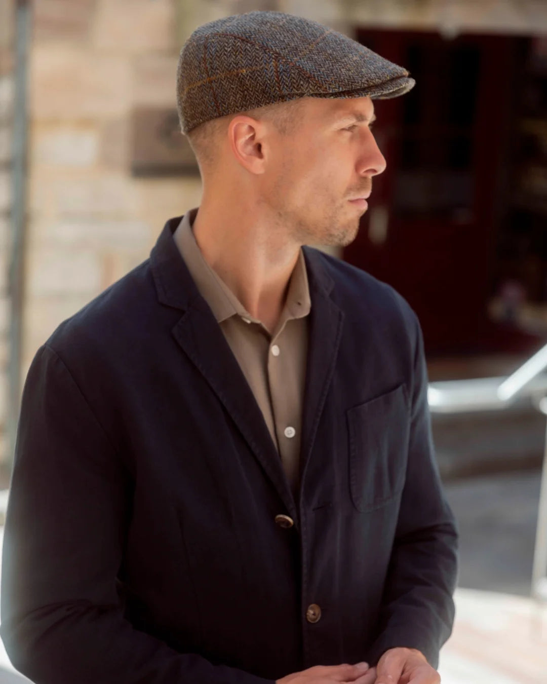 Harris Tweed Flat Cap-IT210