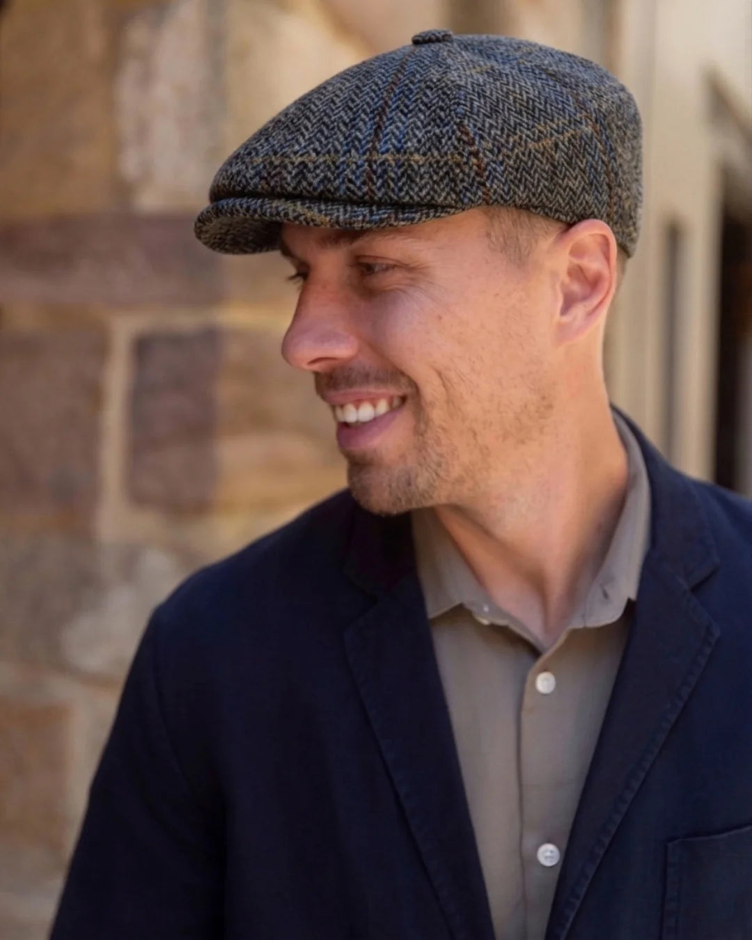Harris Tweed Newsboy Cap-IT211