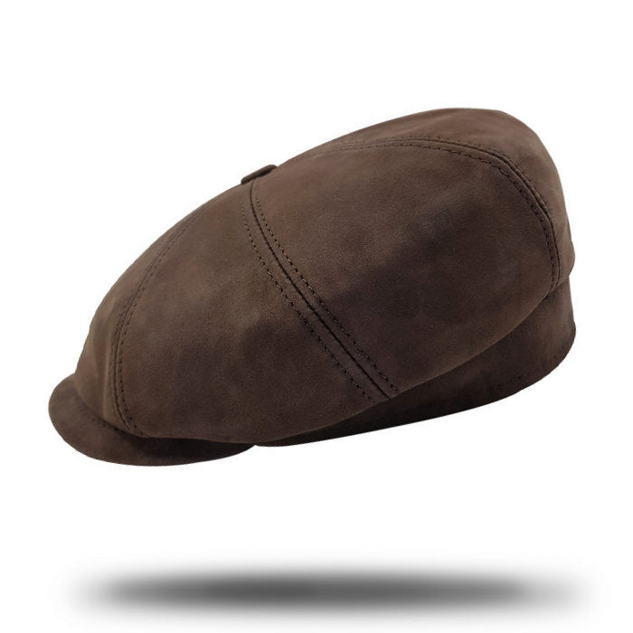 Leather Newsboy Cap-IT213