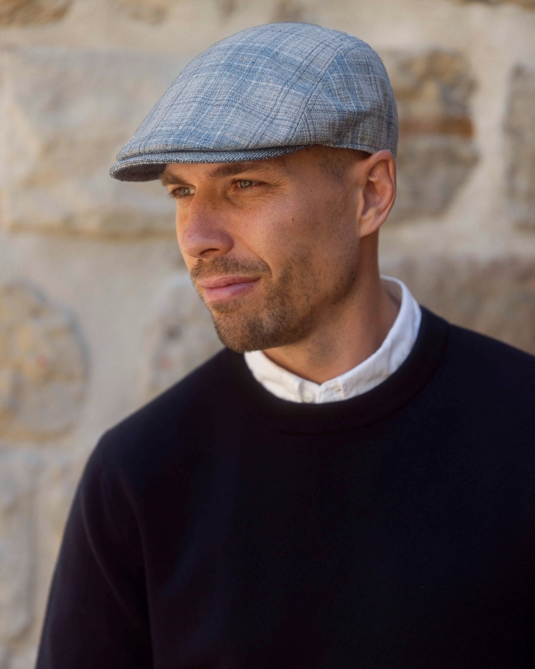 Portofino Check Flat Cap-IT235