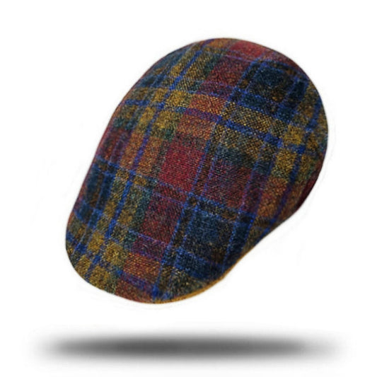 Pure Wool Tartan Flat Cap-IT223