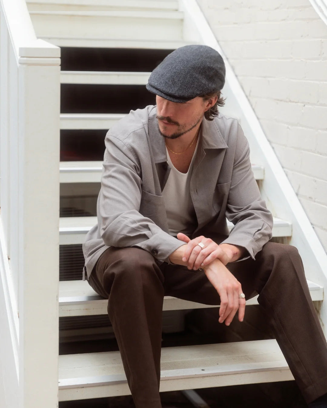 Shetland Wool Flat Cap