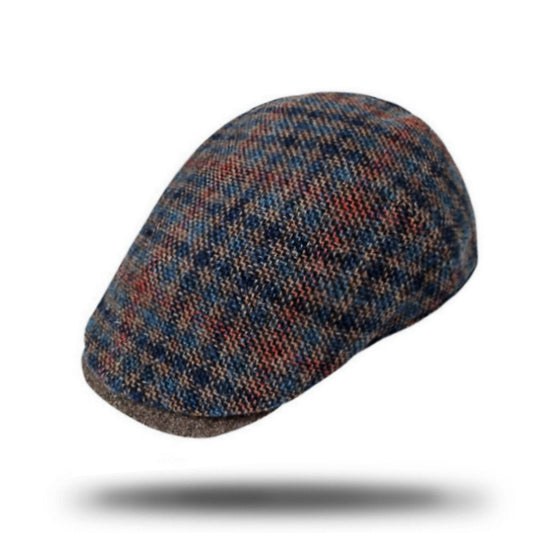 Wool Plaid Italian Flat Cap-IT226