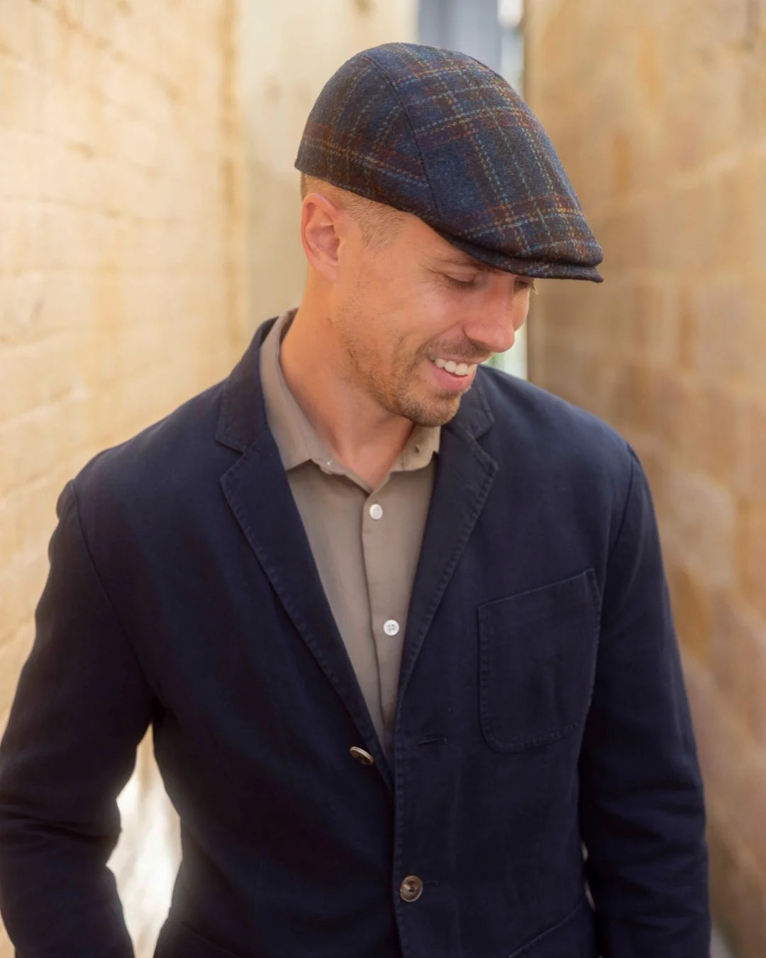 Harrington Plaid Flat Cap-IT232