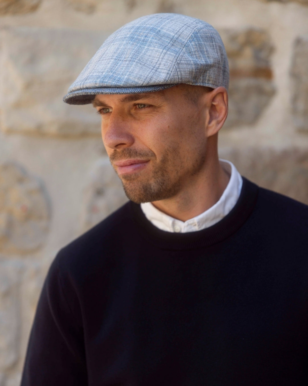 Portofino Check Flat Cap-IT235