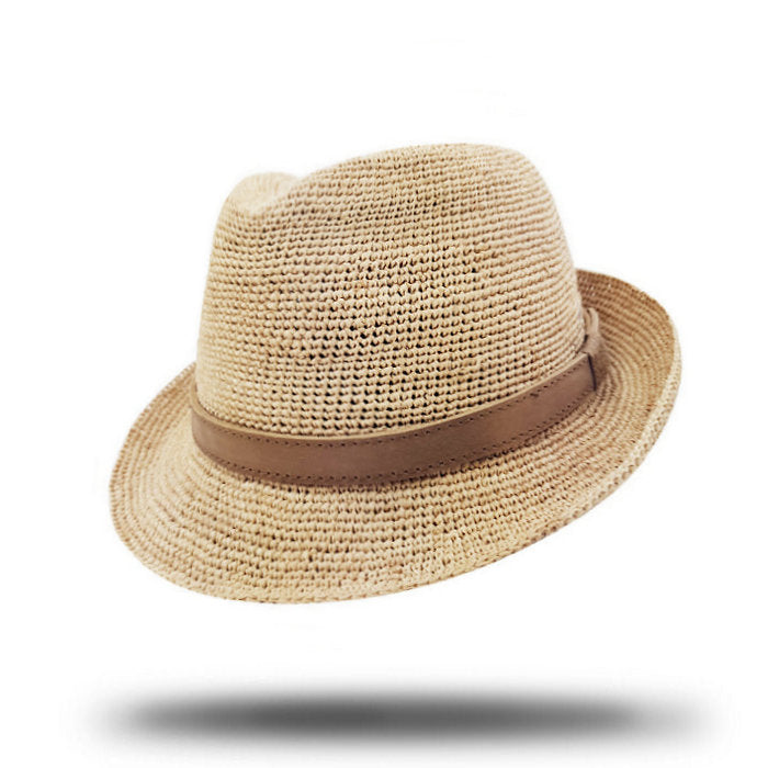 Crocheted Raffia Trilby-SD031