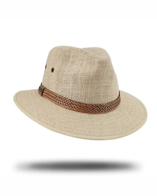 UPF 50+ Linen Hemp Safari Fedora-SD779