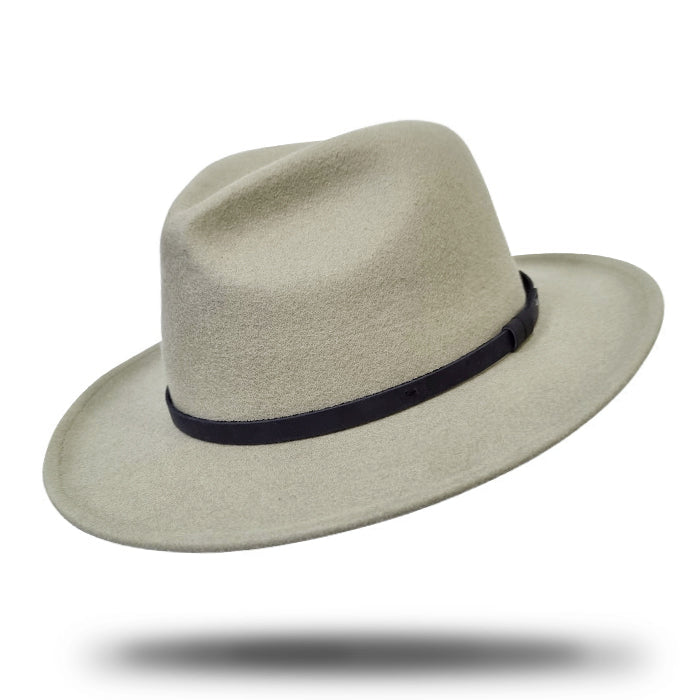 Flat Brim Felt Fedora-SF367