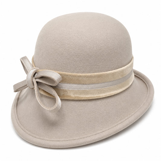 Women’s Wool Bow Cloche-SF538