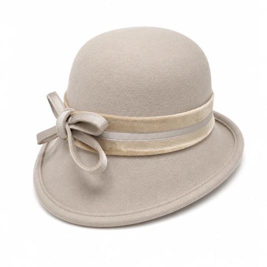 Women’s Wool Felt Cloche Hat-SF538