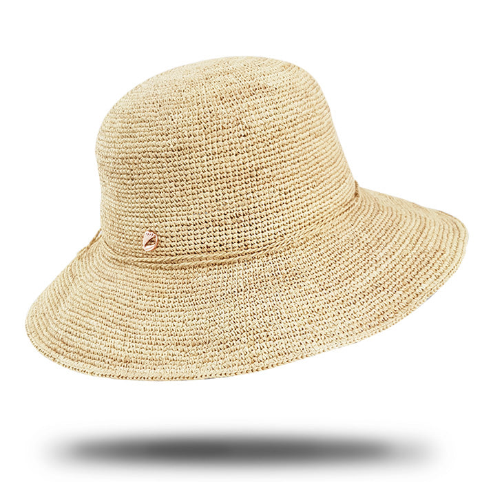 Women's Raffia Cloche Hat-SL311
