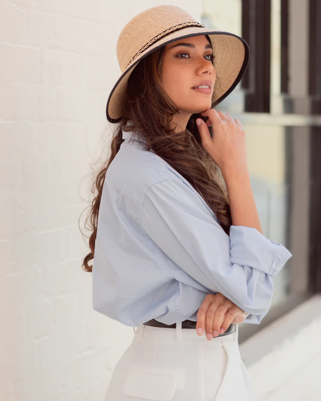Raffia Cloche Hat-SL352