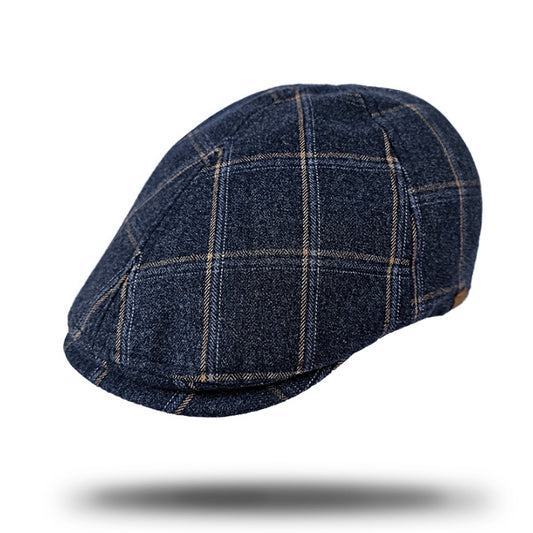 Check Pattern Flat Cap-SY121