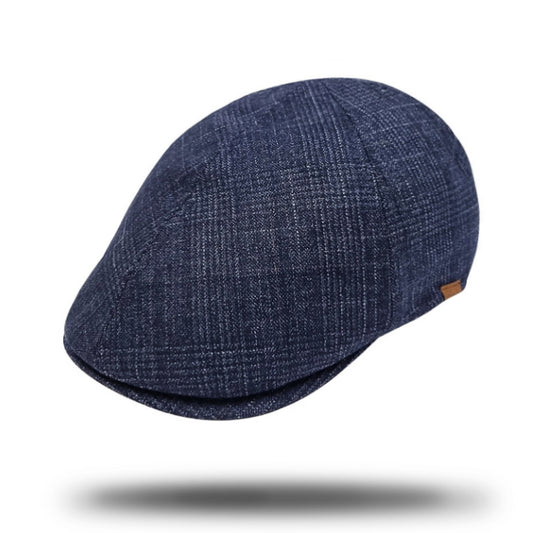 Plaid Flat Cap-SY209