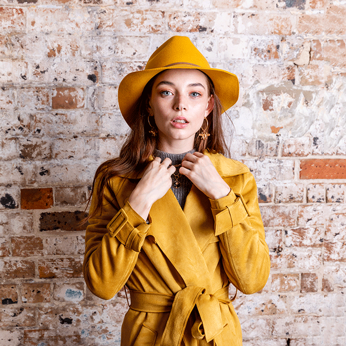 Yellow fedora cheap hat